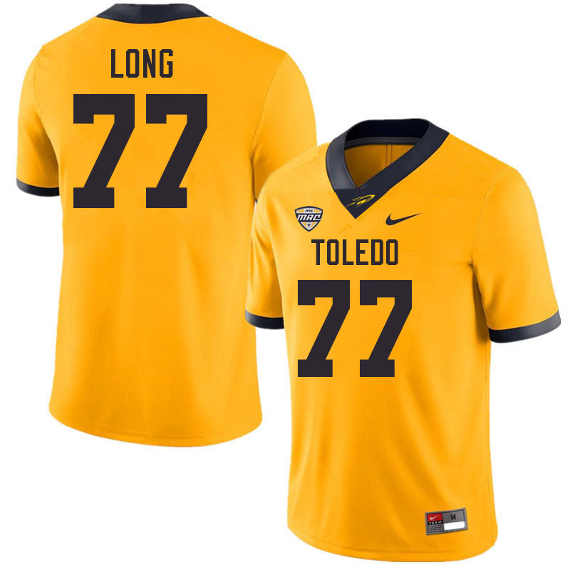 Toledo Rockets #77 Mel Long College Football Jerseys Stitched Sale-Gold
